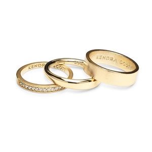 Kendra Scott Tate Midi Ring Set NWT Gold